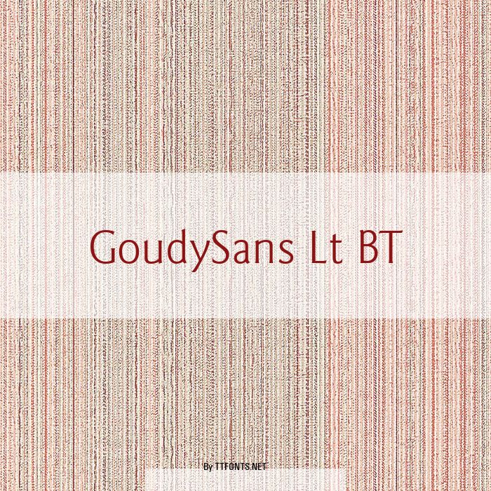 GoudySans Lt BT example